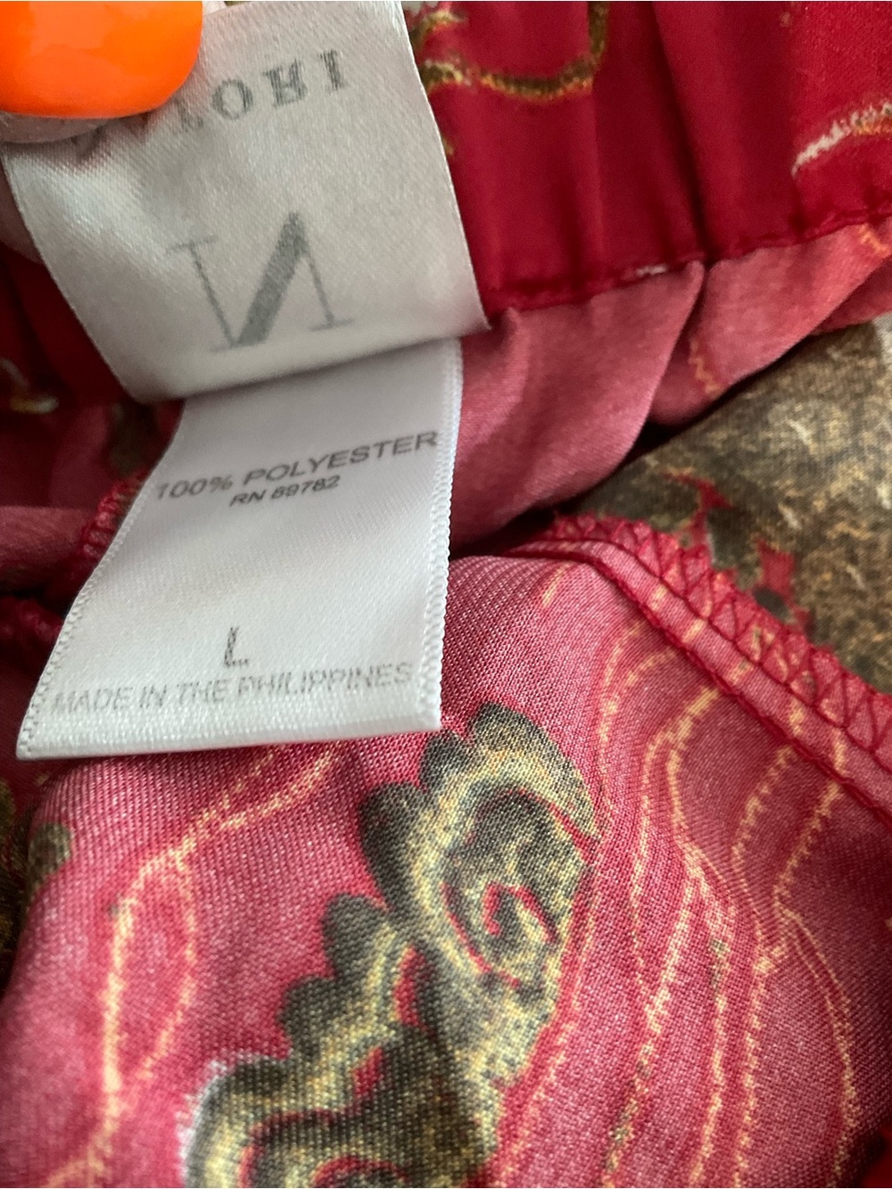 Natori Red Dragon Satin Pajama Set Large - Picture 9 of 9